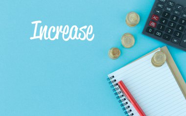 Hesap makinesi: Not defteri ve sikke yığını