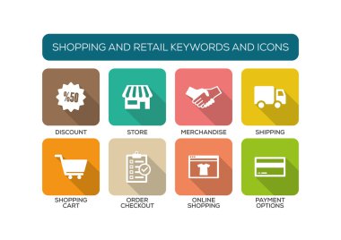 Düz Icons Set anahtar kelimeler