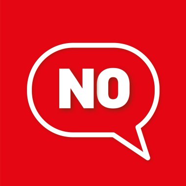 Kırmızı üzerinde konuşma balonu