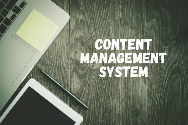 Content Management System text — Stockfoto