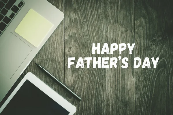 Boldog Apák napja szöveg íróasztal — Stock Fotó