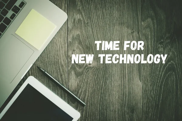 Zeit für neuen Technologietext — Stockfoto
