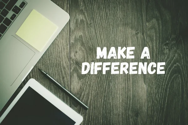 MAKE A DIFFERENCE text — Stock Photo, Image