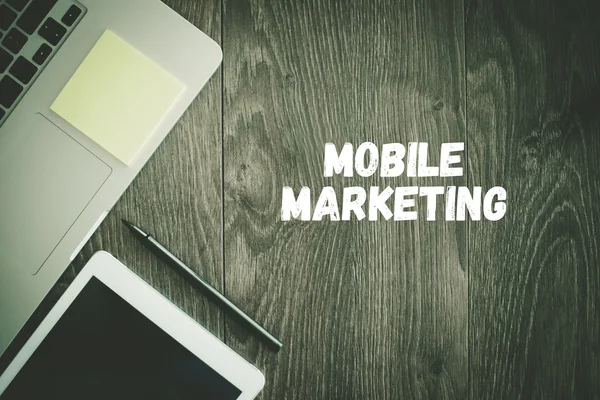 MOBILE MARKETING texto — Fotografia de Stock