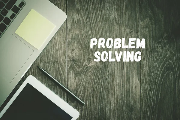 Problem Solving text på skrivbord — Stockfoto