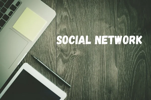 社会的ネットワークのテキスト — ストック写真