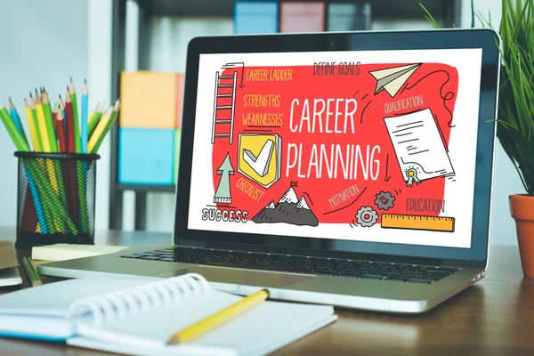CAREER PLANNING concept on a screen — Stock Photo, Image