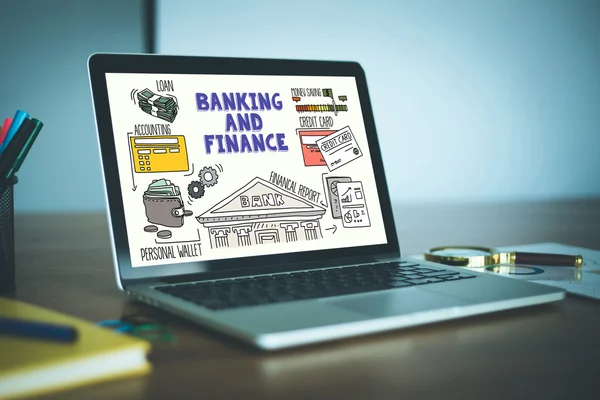 BANking AND FINANCE CONCEPT — Stok Foto