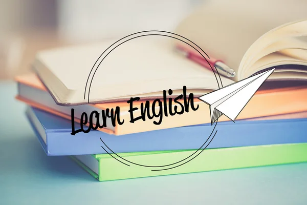 İngilizce eğitim kavramı öğrenmek — Stok fotoğraf