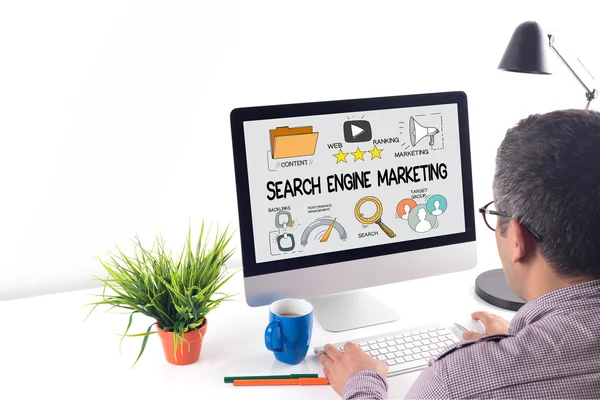 Search Engine Texto de marketing —  Fotos de Stock