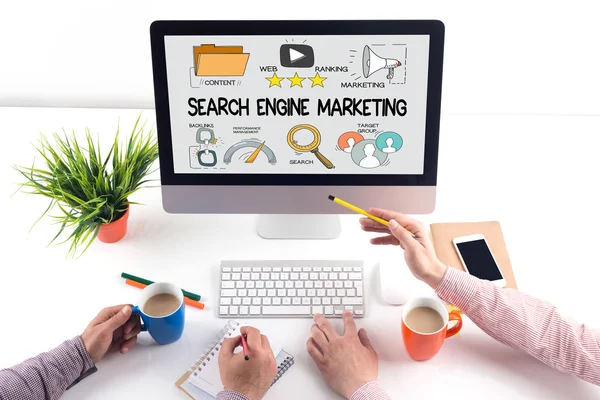 Testo del Search Engine Marketing — Foto Stock
