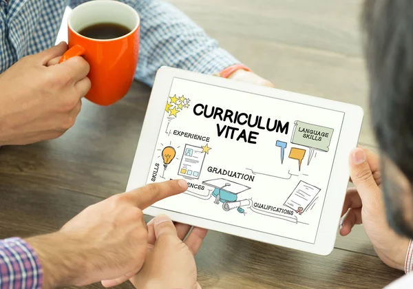 CURRICULUM VITAE testo — Foto Stock