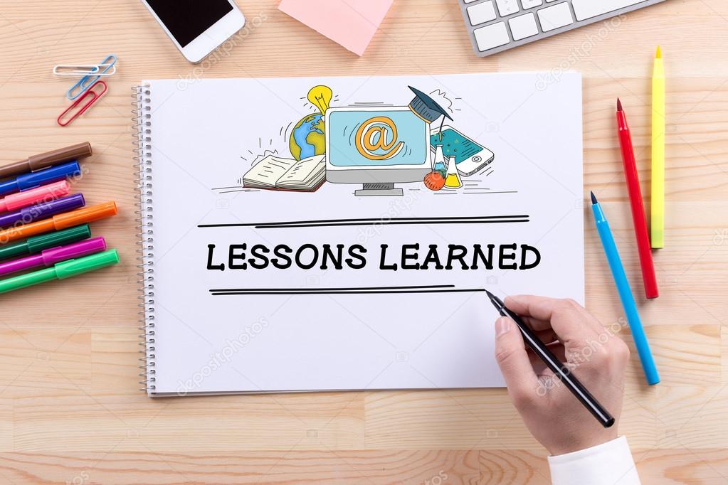 LESSONS LEARNED  education concept