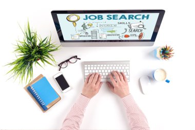 İş arama metin üstünde perde