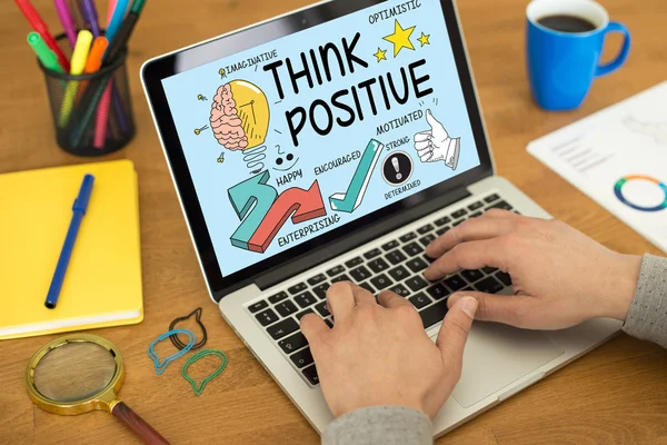 Denk dat positieve concept — Stockfoto