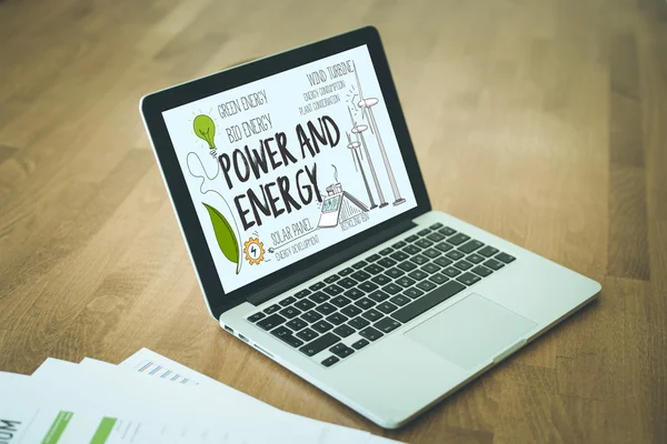 Energie- und Machttext — Stockfoto