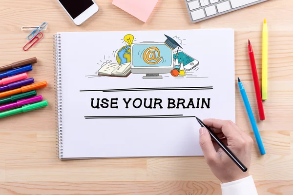 UTILIZA SU concepto Cerebro — Foto de Stock