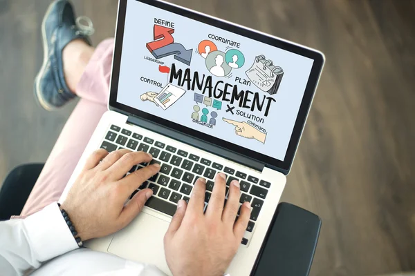 Management text on screen — Stock Photo, Image