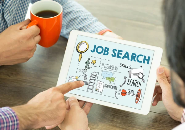 JOB SEARCH text on screen — Stock Photo, Image