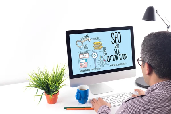 Konsep SEO dan WEB OPTIMIZATION — Stok Foto