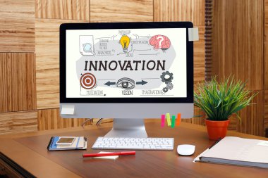 Yenilik metin üstünde perde. 