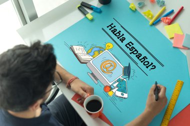 İngilizce Espanol eğitim kavramı