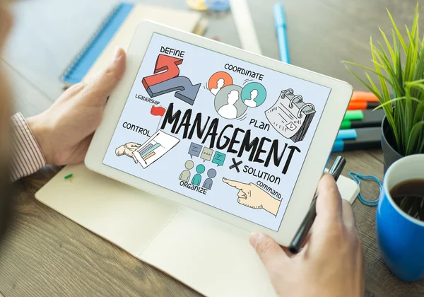 Management text on screen — Stock Photo, Image