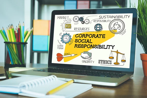 CORPORATE SOCIAL RESPONSIBILITY text on screen