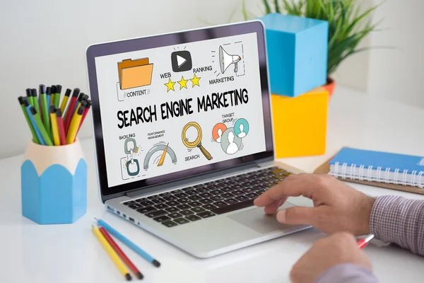 Testo del Search Engine Marketing — Foto Stock