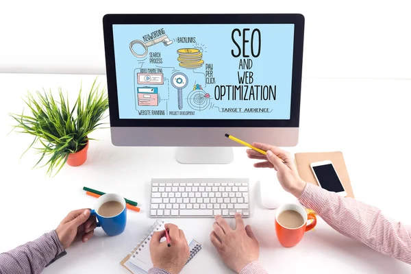 Konsep SEO dan WEB OPTIMIZATION — Stok Foto