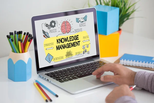 KNOWLEDGE MANAGEMENT text on screen