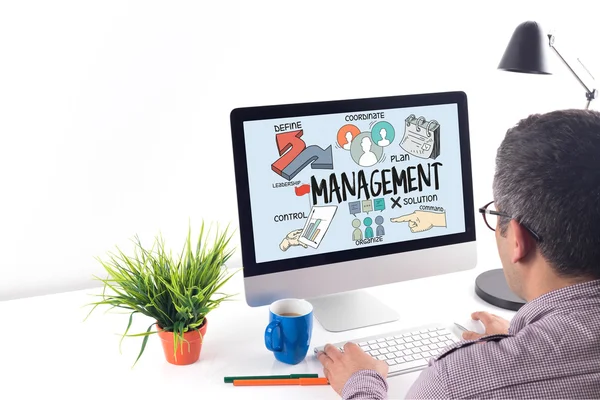 Management text on screen — Stock Photo, Image