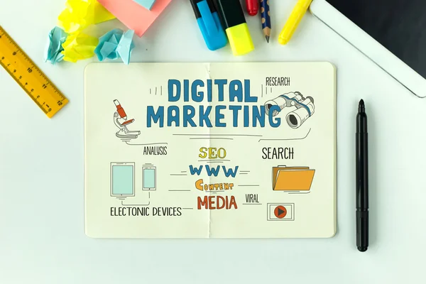 Koncept digitálního marketingu — Stock fotografie