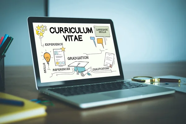 CURRICULUM VITAE testo — Foto Stock