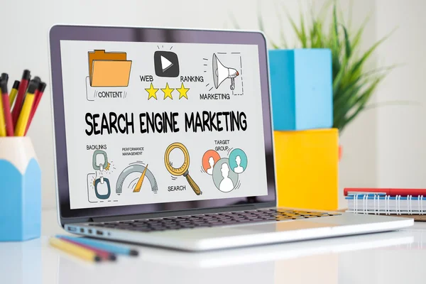 Search Engine Texto de marketing — Foto de Stock