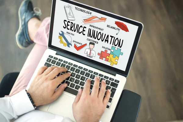 Innovatie in de dienstensector tekst — Stockfoto