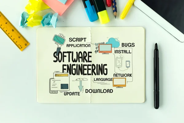 SOFTWARE INGENIERÍA texto — Foto de Stock