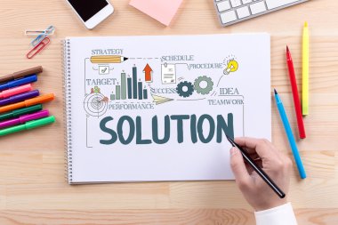 ofiste çizim işadamı.