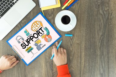 Destek kelime kağıt üzerinde