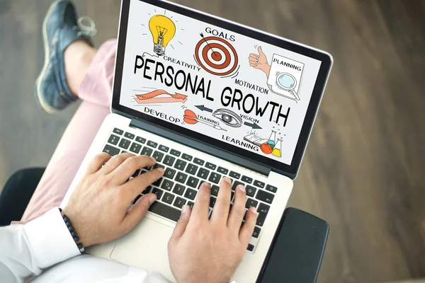 PERSONAL GROWTH text — Stock Photo, Image