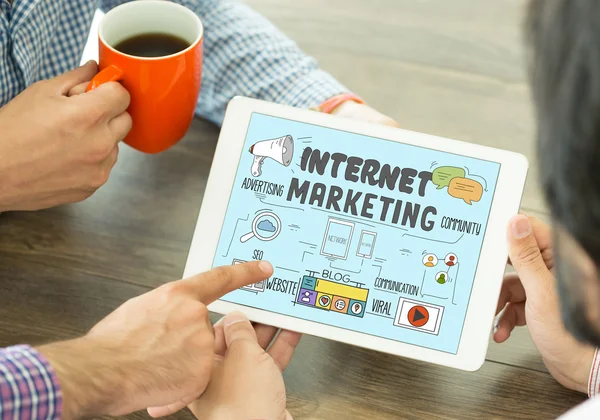 Texto de marketing en Internet — Foto de Stock