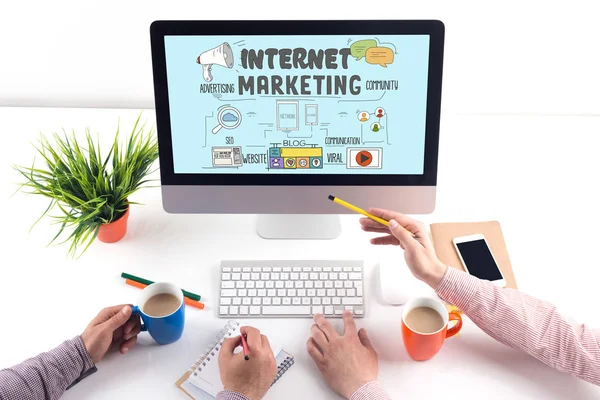 Texto de marketing en Internet —  Fotos de Stock