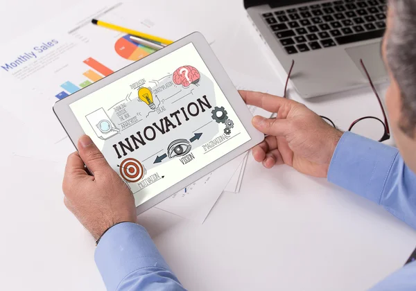 INNOVATION  text on screen. — Stock Photo, Image