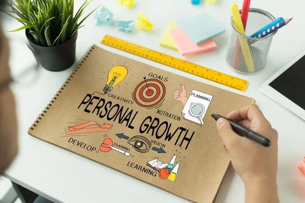 PERSONAL GROWTH text on paper — Stock Photo, Image