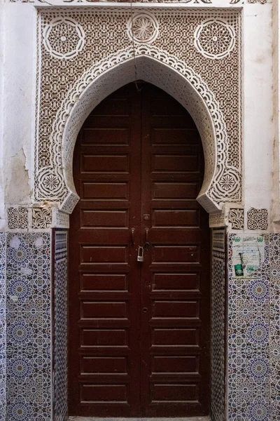 Dveře Ulici Meknes Maroko Země — Stock fotografie