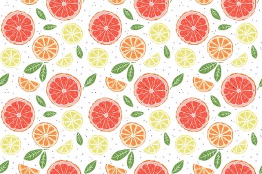 İllüstrasyon narenciye karışımı ve beyaz arka planda pürüzsüz bir iz bırakıyor. Doodle tarzı.