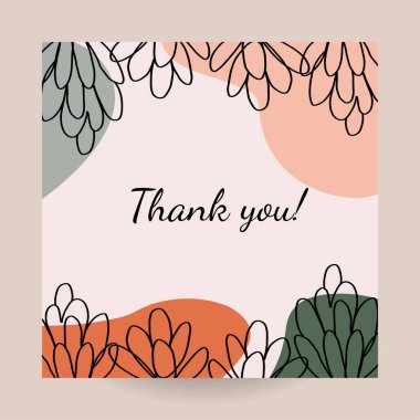 Soyut sanat arka plan vektörü. Modern şekil çizgisi sanat duvar kağıdı. Boho yaprakları ve deco, duvar sanatı, sosyal medya geçmişi için çiçek deseni tasarımı. Günahların için..