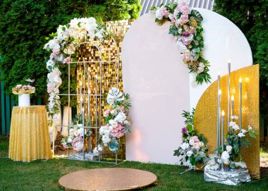 Düğündeki fotoğraf bölgesi.