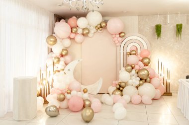 Çocuk doğum gününde fotoğraf bölgesi.