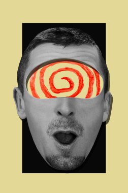 Bir adamın gerçeküstü portresi.